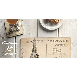 Pimpernel Paris themed placemat and coaster