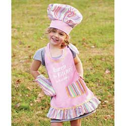 Pink apron and chef's hat