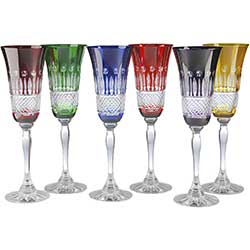 Cristal de Paris multicolored flutes