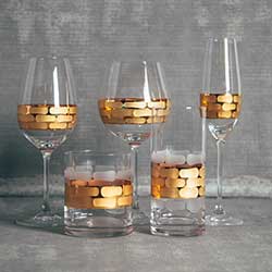 Micael Wainwright gold glassware