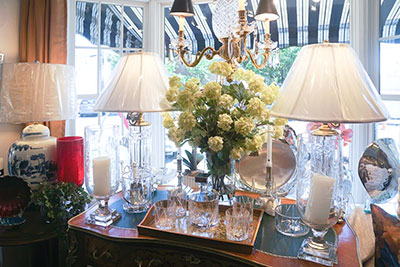 Waterford lamps and barware at the Wooden Indian Ltd